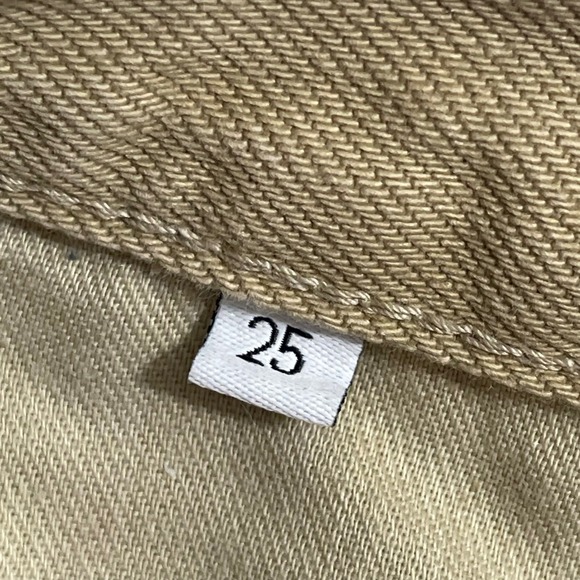 Boyish Tommy High Rise Straight Jeans in The Crowd Khaki Tan Button Fly Size 25 - Picture 9 of 12